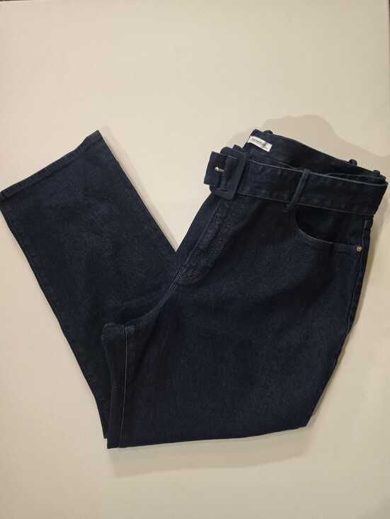 Good American Denim - Good American High Rise Jeans Womens 22 Dark Wash Good Curve Belted